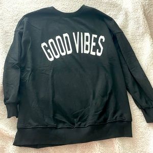 Black sweatshirt, never worn size large in women’s